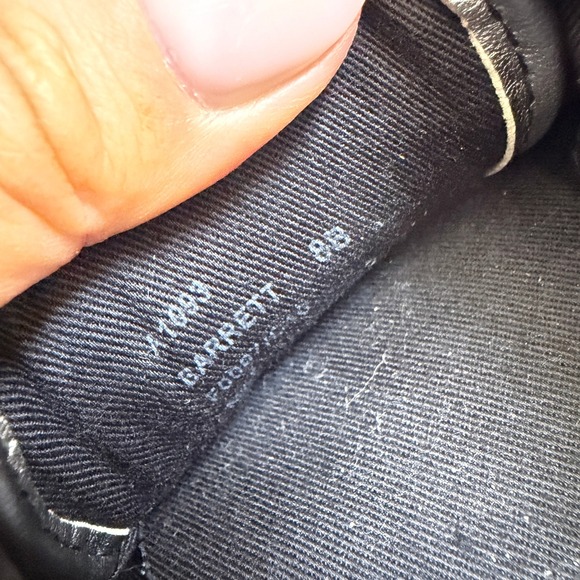 Coach VTG Barrett Black Canvas Signature Graphic Sneakers Silver Trim W 8 B - Picture 7 of 9